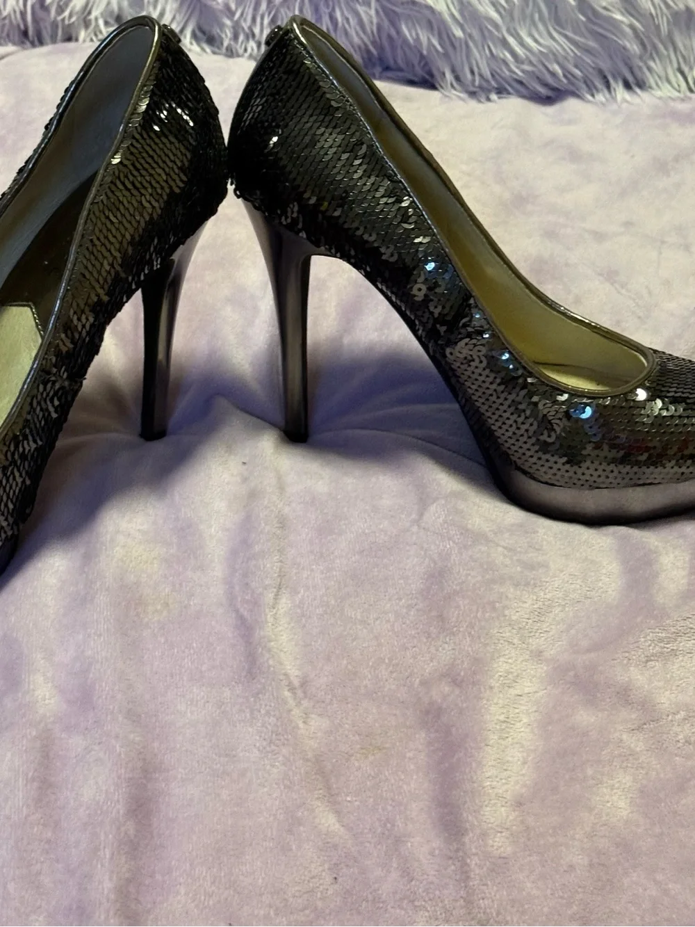 Michael Kors Black Sequin Stiletto Pumps
